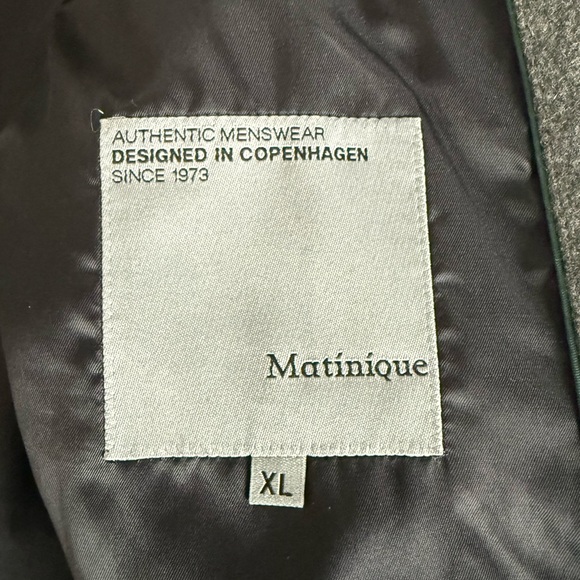 Matinique Men’s Wool Blend Coat | Grey | XL | Like New - Picture 8 of 8